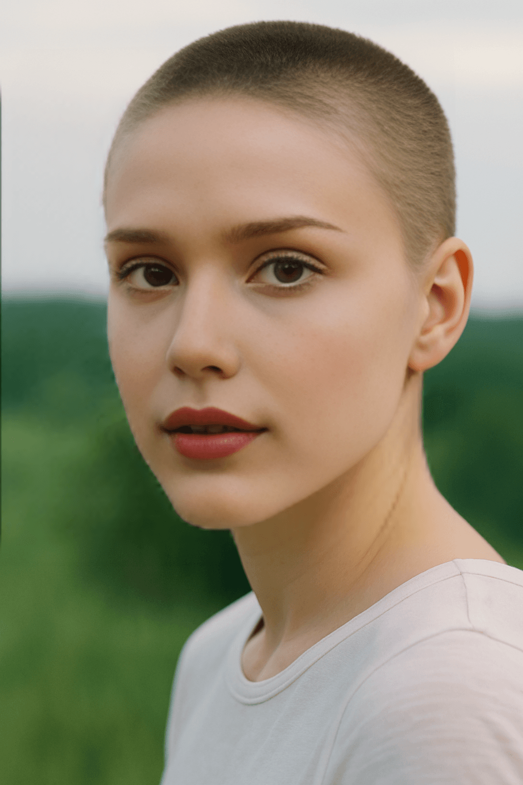 Buzz cut transformation