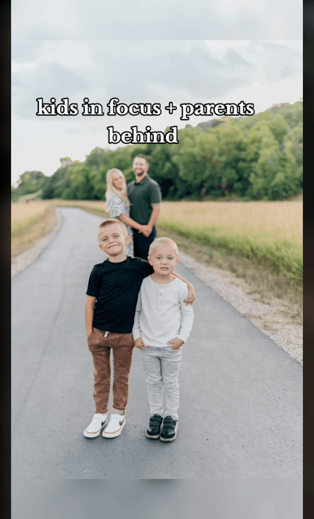 kids in focus + parents behind