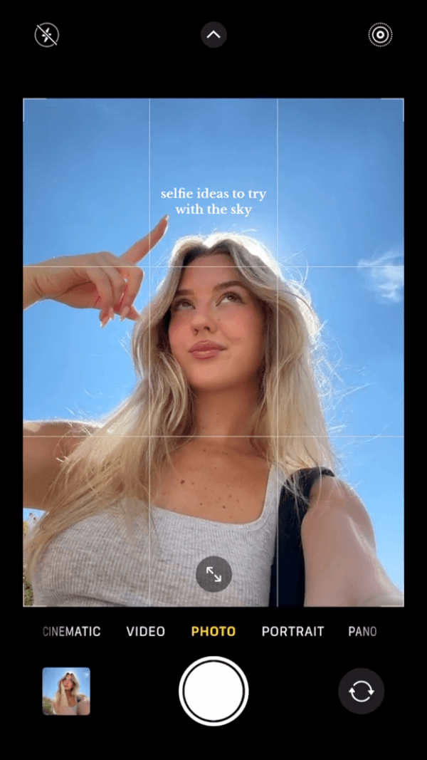 selfie ideas to try with the sky